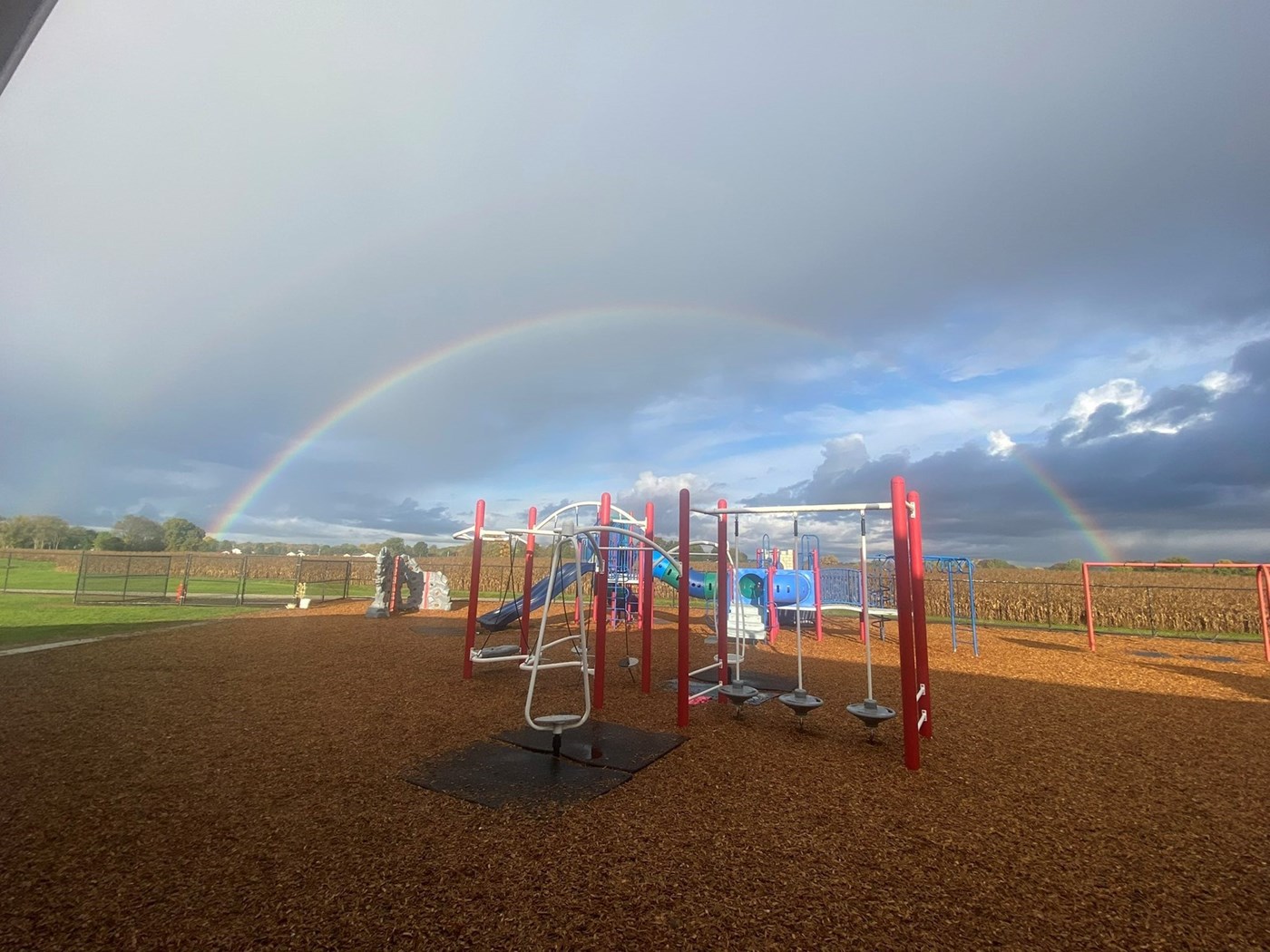 BEAUTIFUL RAINBOW AT NORWAYNE ELEMENTARY PLAYGROUND