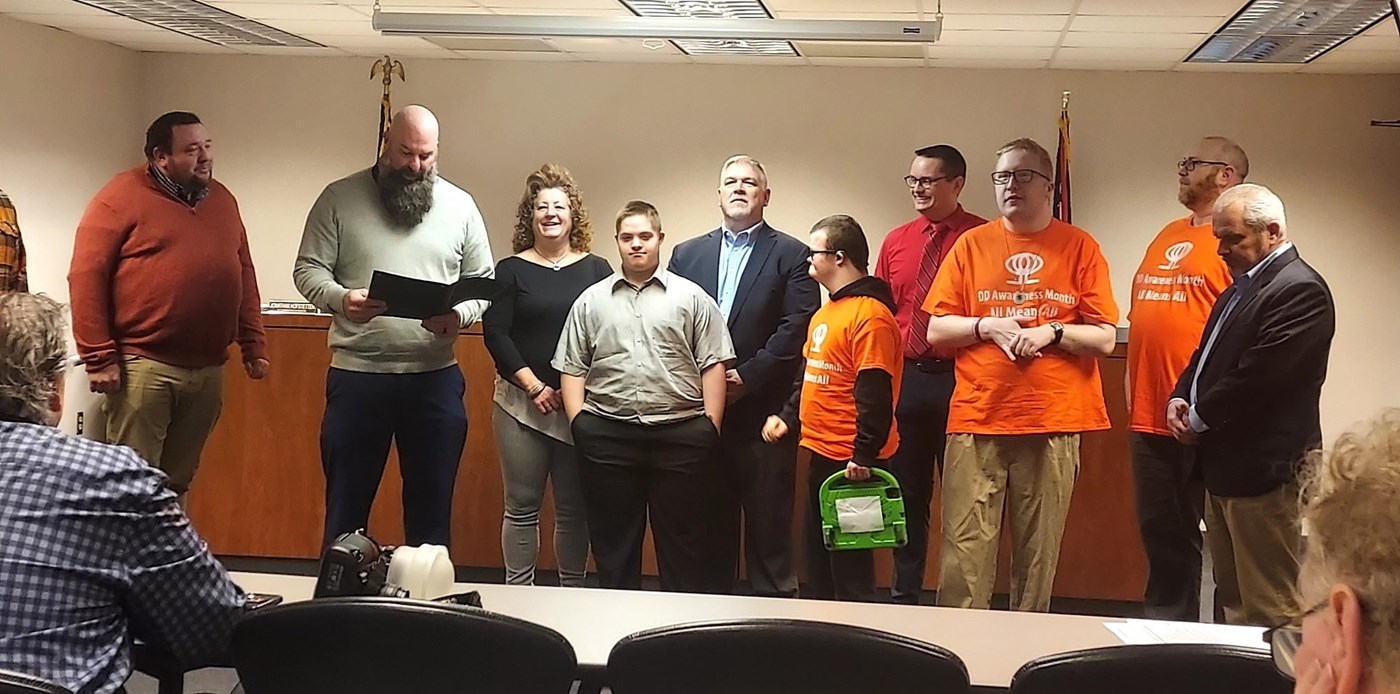 Justin Roda recognized during Proclamation Ceremony